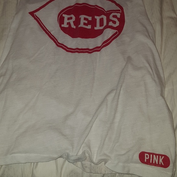 Pink Brand Reds Baseball Razorback Tank - Picture 2 of 4